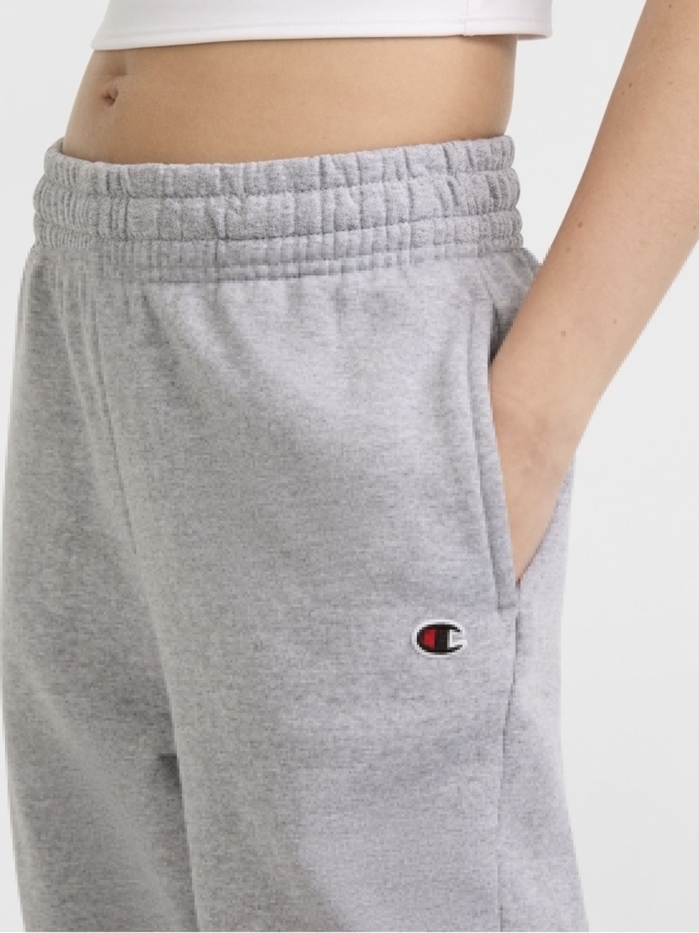Champion Light Gray Fleece Jogger Sweatpants